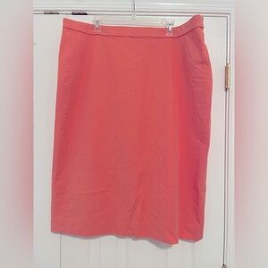 NWOT J Crew Coral Pencil Skirt